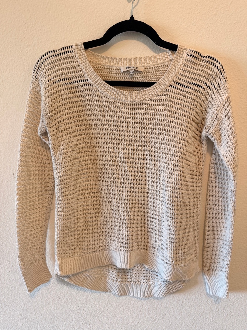 Madewell North-shore Pullover Sweater in Light Cream